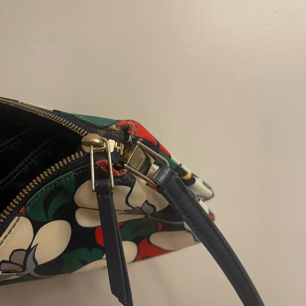 Kate Spade Triple Gusset Dawn Breezy Floral Crossbody Blazer Blue Lightweight